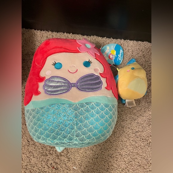 Kellytoy Other Nwt Squishmallow Disney Ariel And Flounder Poshmark